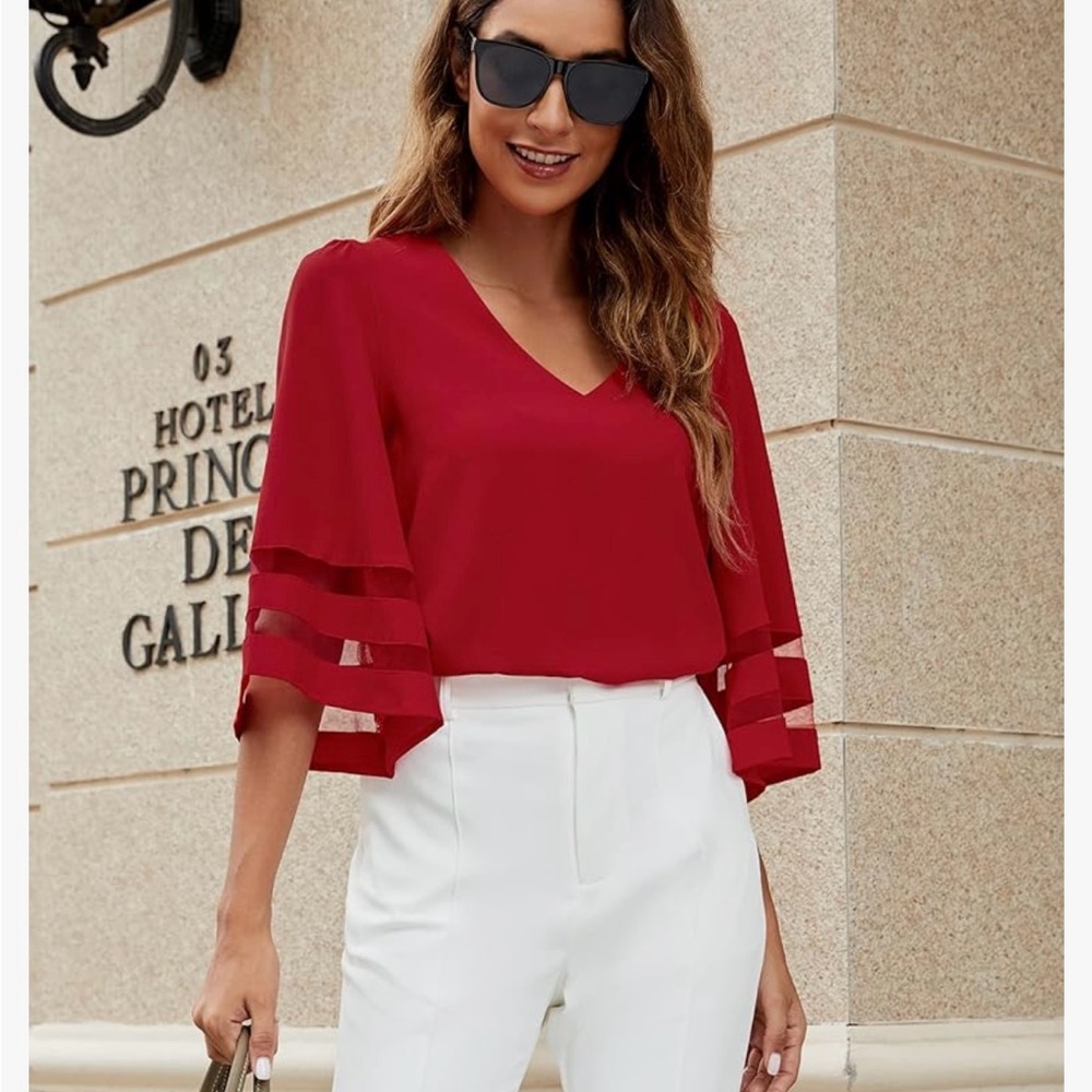 Women’s bell sleeve blouse